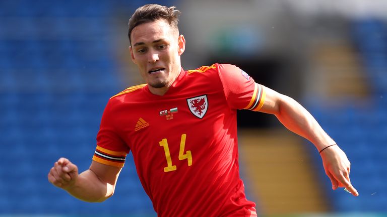 Connor Roberts in action for Wales