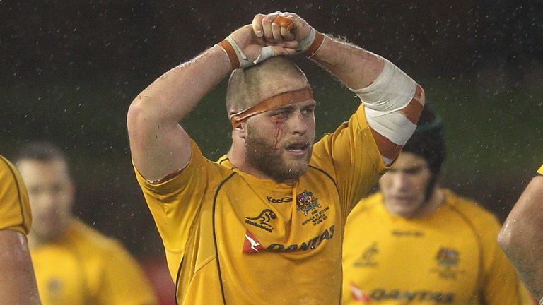 Dan Palmer during the International Test match between the Australian Wallabies and Scotland at Hunter Stadium on June 5, 2012 in Newcastle, Australia.