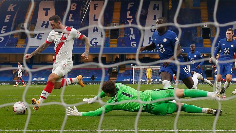 Danny Ings scores past Kepa Arrizabalaga