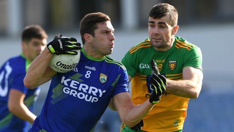 David Moran of Kerry in action against Caolan McGonigle of Donegal