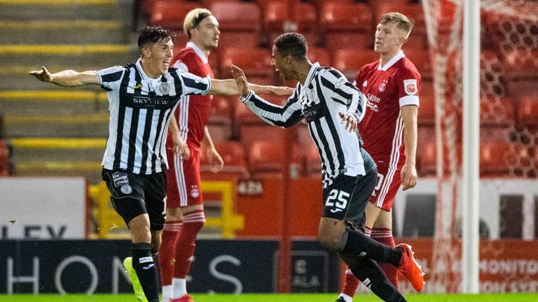 Ethan Erhahon scored a screamer to put St Mirren ahead at Pittodrie