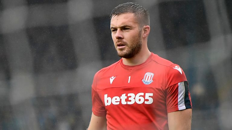 Crystal Palace goalkeeper Jack Butland, pictured while playing for Stoke
