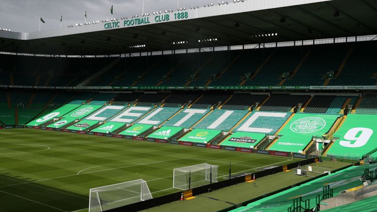 There will be no fans inside Celtic Park for the first Old Firm meeting of the season