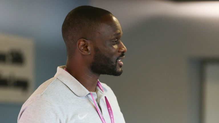 Our Game founder Francis Duku delivering an anti-discrimination workshop for Show Racism The Red Card at Brighton