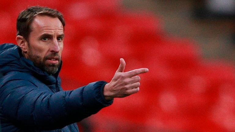 England manager Gareth Southgate during his side's 2-1 win in the Nations League over Belgium