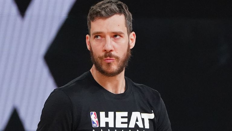 Miami Heat guard Goran Dragic hasn't played since injuring himself in Game 1