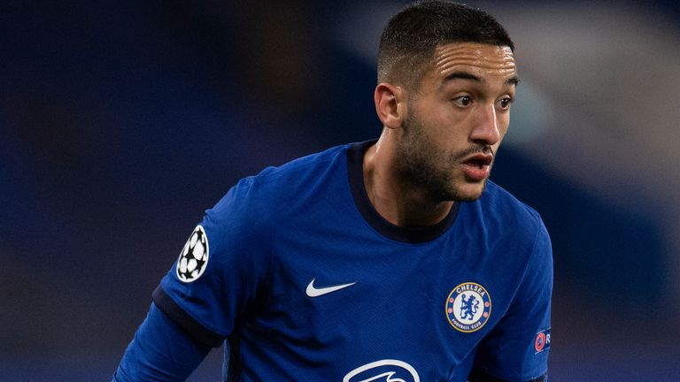 Hakim Ziyech in action for Chelsea against Sevilla