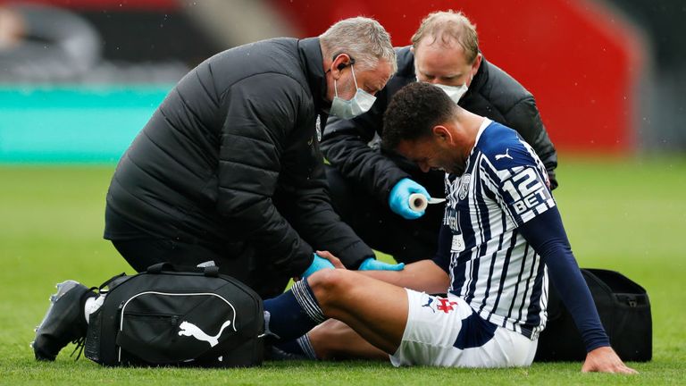 Hal Robson-Kanu broke his arm in West Brom's loss at Southampton