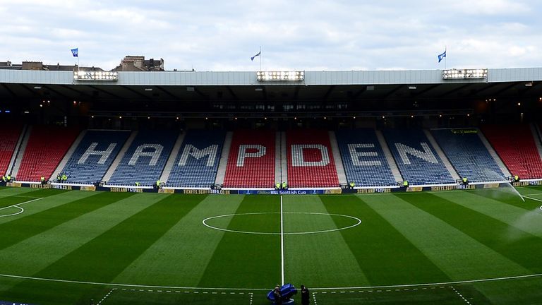 Hampden Park will host both the Scottish Cup semi-finals as well as the final.