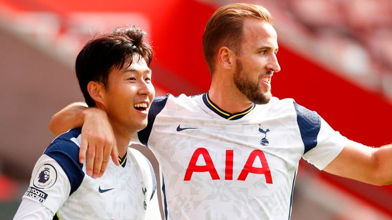 Son-Heung with Harry Kane