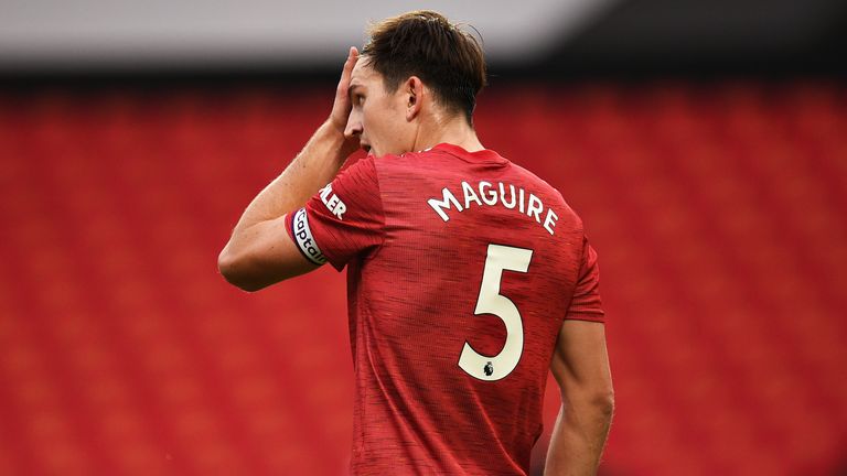 Harry Maguire during Man Utd vs Spurs
