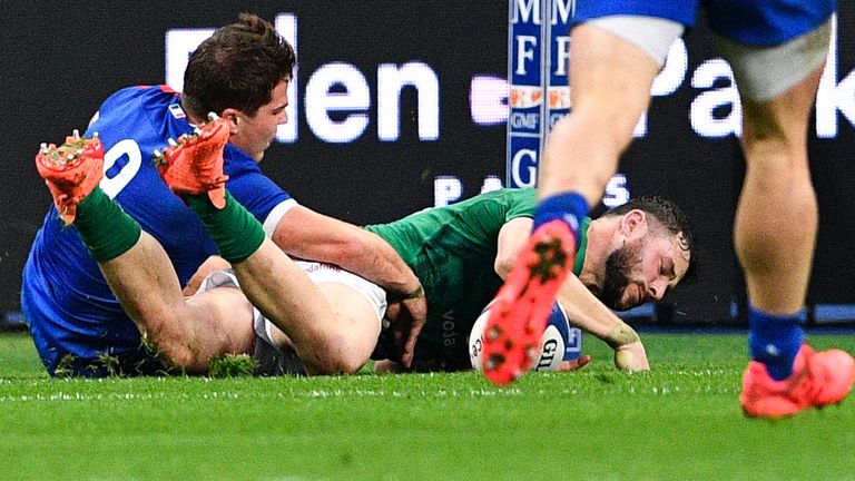 Robbie Henshaw's second half try gave Ireland hope of getting back into the title hunt 