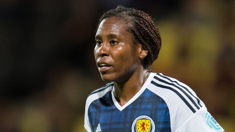Ifeoma Dieke of Scotland women during the UEFA WEURO 2017 Group D group stage match between Scotland and Spain at The Adelaarshorst on July 27, 2017 in Deventer, The Netherlands