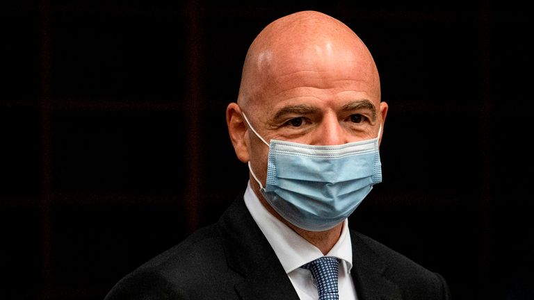 FIFA president Gianni Infantino has mild symptoms and is self-isolating