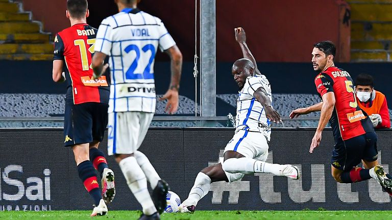 Romelu Lukaku nets Inter Milan's opener at Genoa