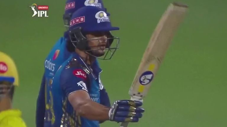 Ishan Kishan celebrates reaching his fifth IPL fifty off just 29 balls