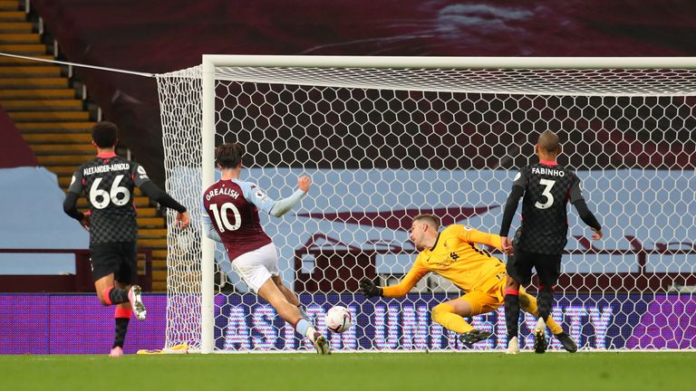 Jack Grealish scores Villa's seventh goal