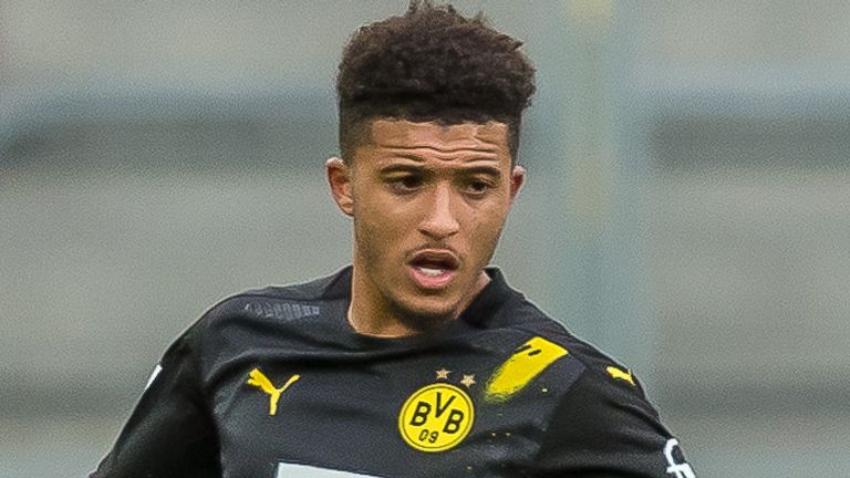 Jadon Sancho has been Manchester United&#39;s top transfer target throughout the summer
