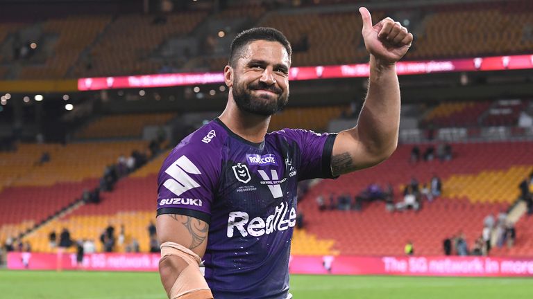 BRISBANE, AUSTRALIA - OCTOBER 03: during the NRL Qualifying Final match between the Melbourne Storm and the Parramatta Eels at Suncorp Stadium on October 03, 2020 in Brisbane, Australia. (Photo by Bradley Kanaris/Getty Images)