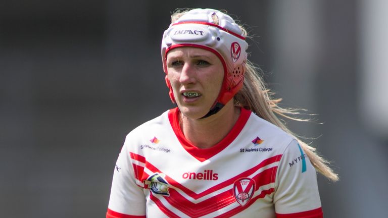 Picture by Isabel Pearce/SWpix.com - 07/07/2019 - Rugby League - Coral Women's Challenge Cup Semi Final - St Helens v Leeds Rhinos - The Totally Wicked Stadium, Langtree Park, St Helens, England - Jodie Cunningham of St Helens.