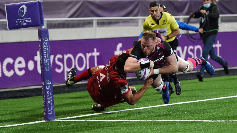 Bristol had two tries chalked off in the first half, including this effort from Joe Joyce
