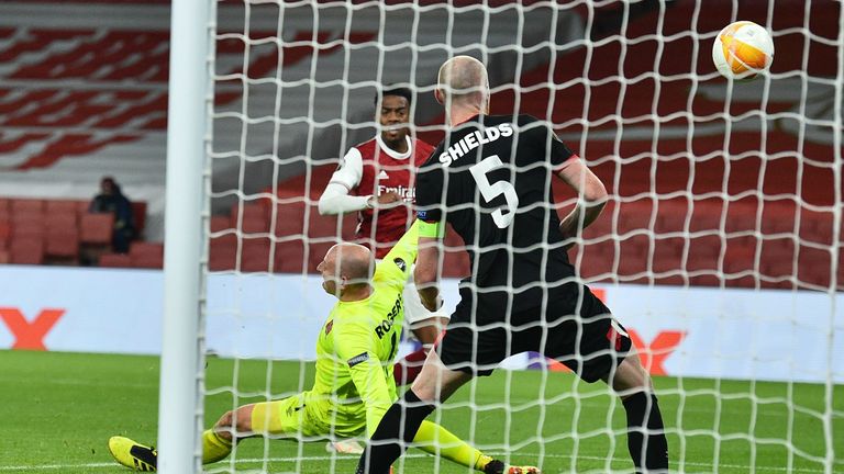 Joe Willock netted his first goal of the campaign in a man of the match performance