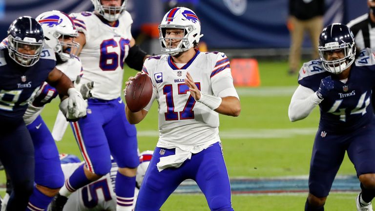 Josh Allen threw two interceptions to go with two touchdowns as Buffalo's winning start to the season came to an end in Nashville