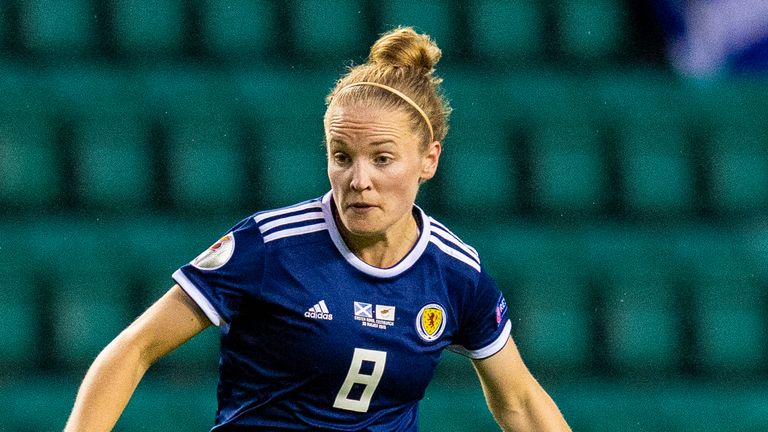 Scotland midfielder Kim Little in action