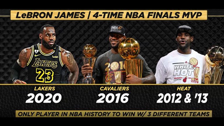 LeBron James is the only player to win NBA Finals MVP with three different teams - credit NBA