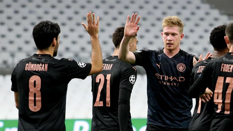 Kevin de Bruyne provided two assists on his return to the City side
