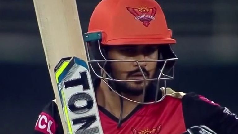 Manish Pandey in action for Sunrisers against Rajasthan