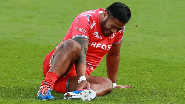 Manu Tuilagi tore his Achilles in Sale's win over Northampton Saints