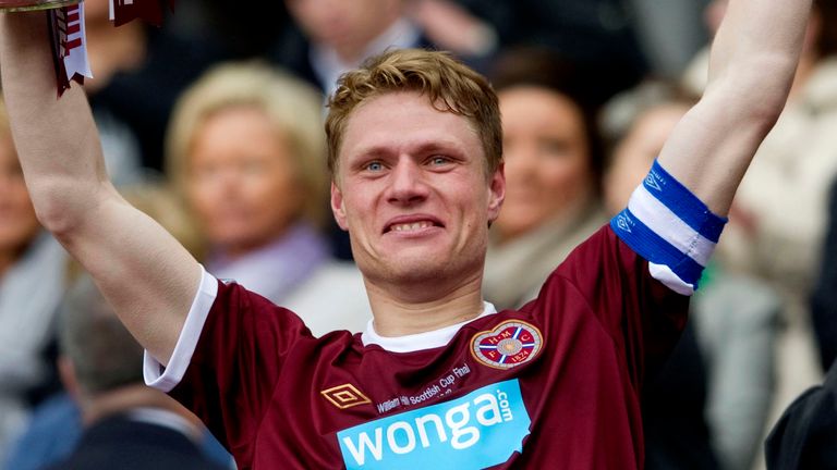 Zaliukas captained Hearts to the 2012 Scottish Cup in a 5-1 win over Hibernian at Hampden Park