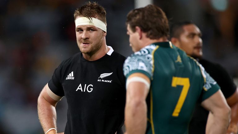 Sam Cane and Michael Hooper during the Tri-Nations opener.