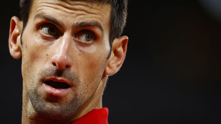 Novak Djokovic is through to his fifth French Open final after defeating Stefanos Tsitsipas in five sets