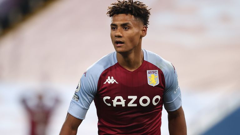 Ollie Watkins in action during Villa's 7-2 win over Liverpool