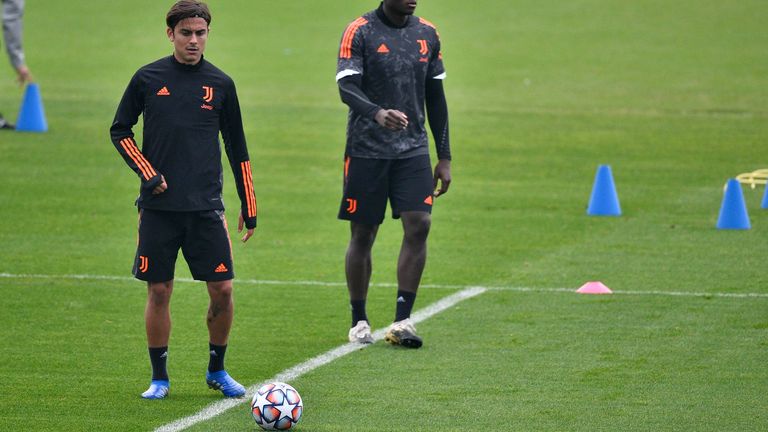 Paulo Dybala in allenamento la scorsa settimana in vista della vittoria in Champions League contro la Dynamo Kiev