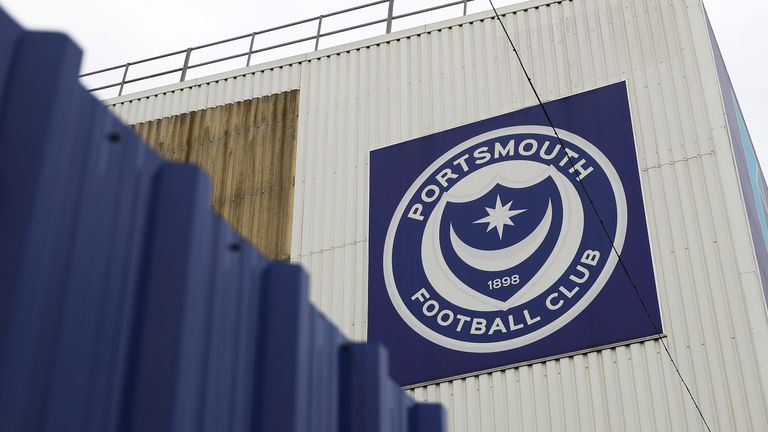 PORTSMOUTH, ENGLAND - MARCH 20: General view outside Fratton Park home of Portsmouth Football Club on March 20, 2020 in Portsmouth, England. All English football has been postponed until at least the 30th April due to the Coronavirus (COVID-19) pandemic. (Photo by Naomi Baker/Getty Images)