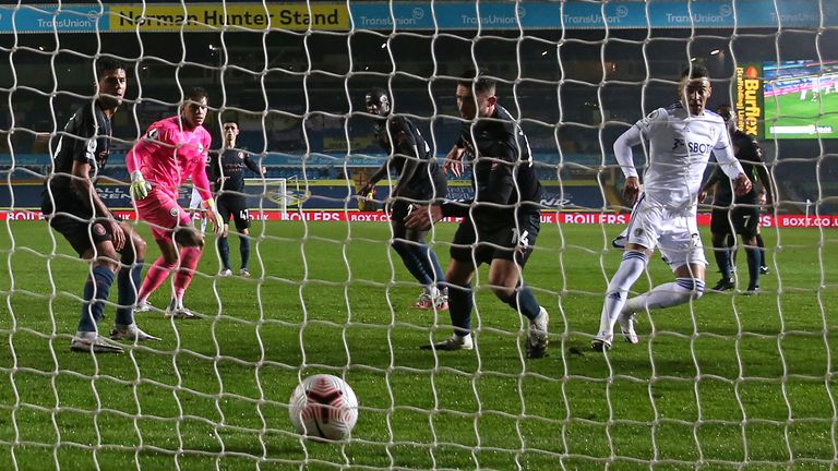 Rodrigo pounces on Ederson's error to equalise after an hour on Saturday