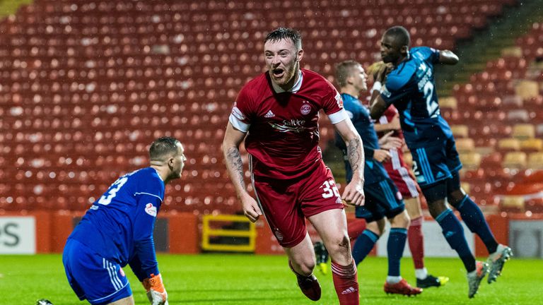 Ryan Edmondson's double gave Aberdeen a commanding lead at Pittodrie with his first two goals of the season
