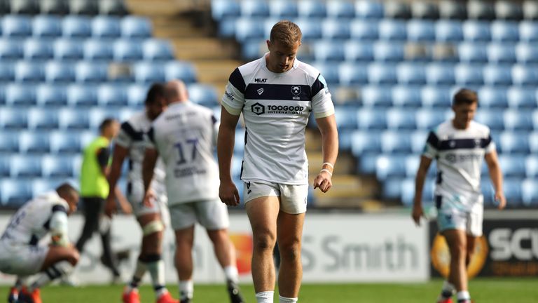  Sam Bedlow is dejected after Bristol's loss to Wasps