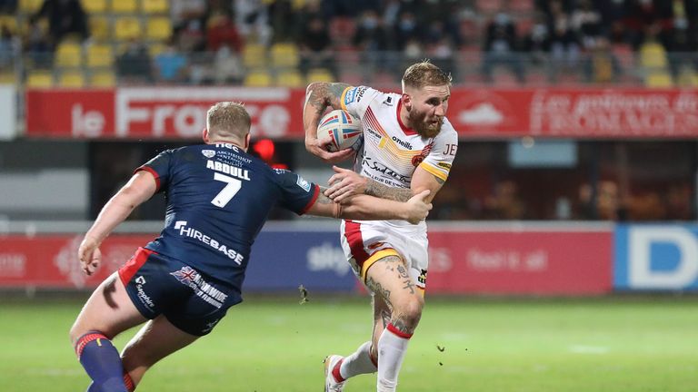 Sam Tomkins inspired a Catalans victory over Hull KR in Perpignan