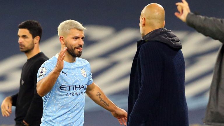 Sergio Aguero is substituted in the second half 