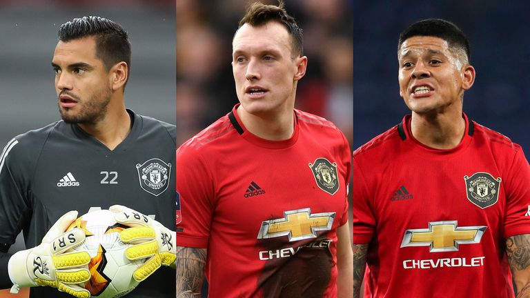 Sergio Romero, Phil Jones and Marcos Rojo have been left out of Manchester United's Champions League squad