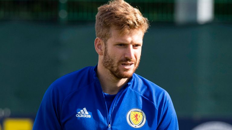 EDINBURGH, SCOTLAND - SEPTEMBER 06: Stuart Armstrong during a Scotland training session at the Oriam, on September 06, 2020, in Edinburgh, Scotland. (Photo by Alan Harvey / SNS Group)