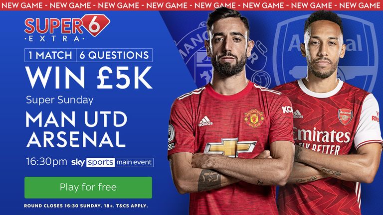 Could you predict all six questions from Man Utd v Arsenal to win £5,000?