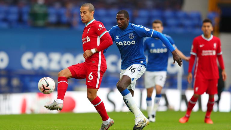 Thiago Alcantara played superbly in his first Merseyside derby experience