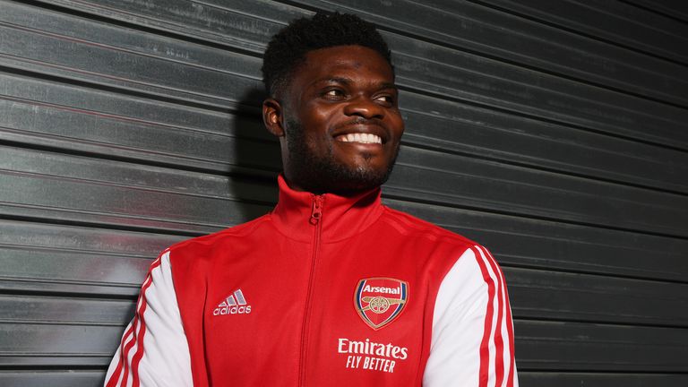 Thomas Partey is officially unveiled by Arsenal