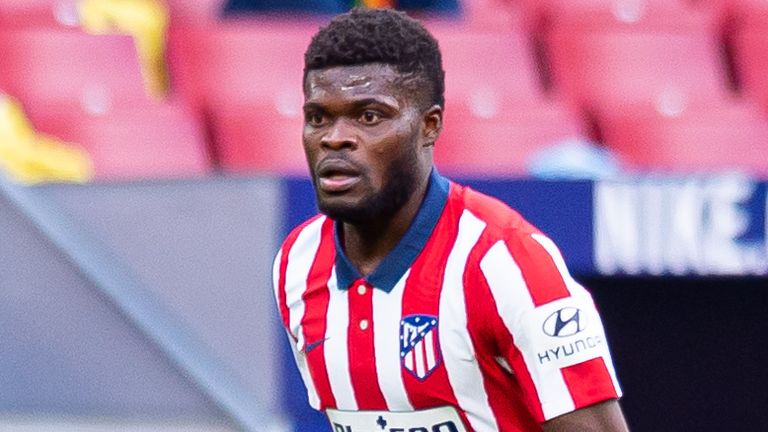 Thomas Partey in action for Atletico Madrid