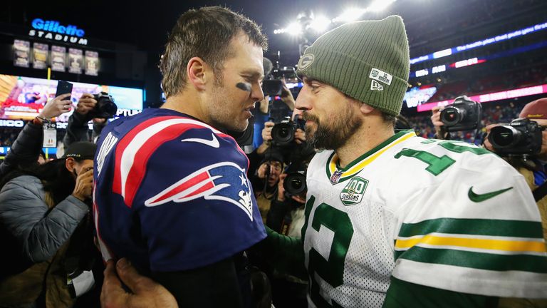Tom Brady and Aaron Rodgers go head to head this Sunday